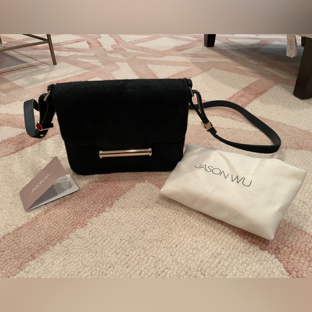 Jason Wu Pony Hair Shoulder Bag in Dark Green
